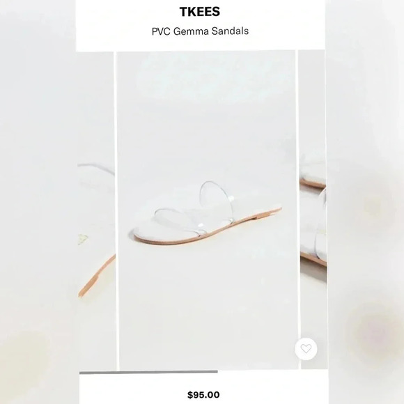 TKEES PVC Gemma Clear Sandals NEW - Picture 2 of 6